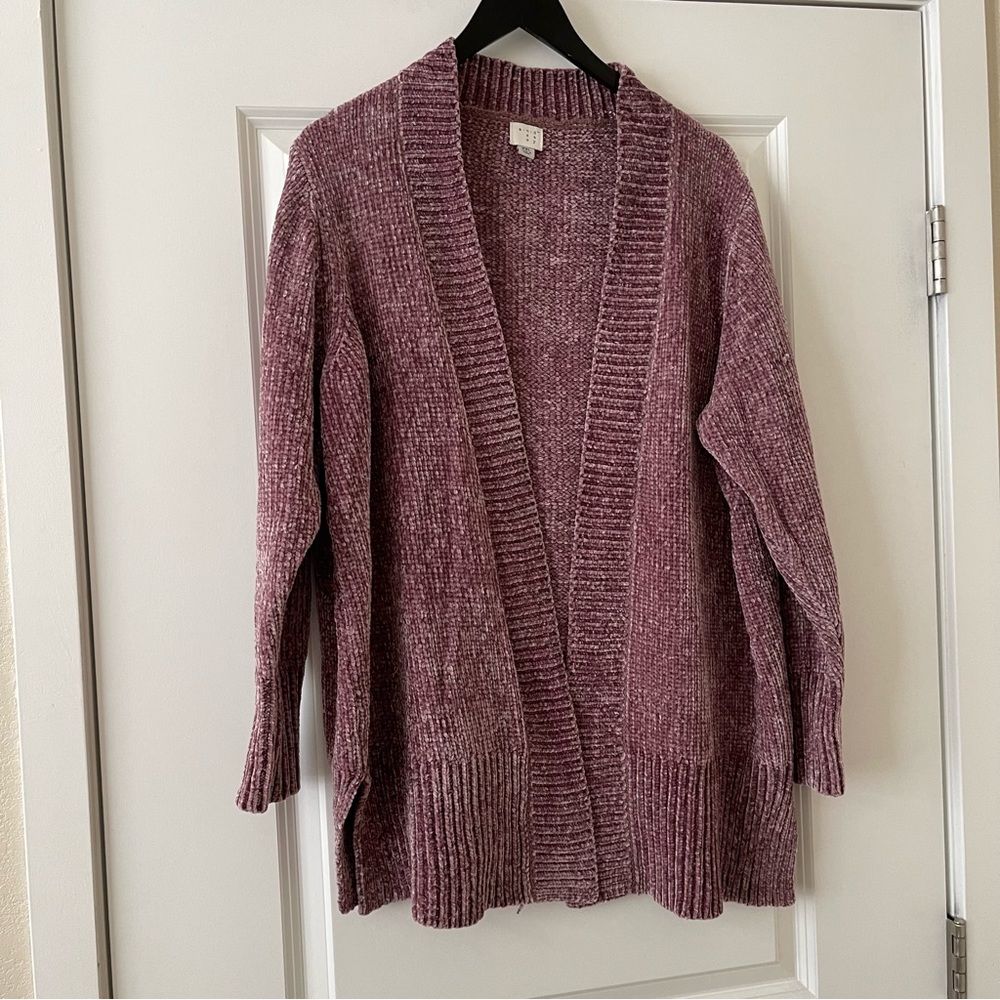 Blush pink knit cardigan